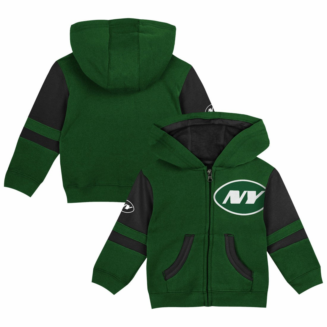 Preschool Stadium Color Block Full-Zip Hoodie - New York Jets