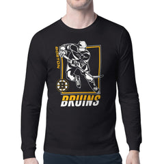 NHL Black Boston Bruins Starter Player Grid Long Sleeve T-Shirt