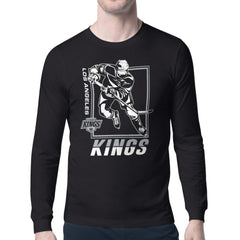 NHL Black Los Angeles Kings Starter Player Grid Long Sleeve T-Shirt