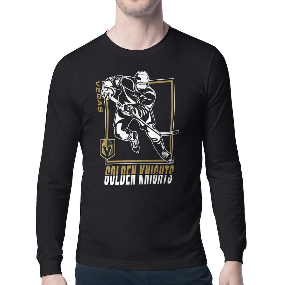 NHL Black Vegas Golden Knights Starter Player Grid Long Sleeve T-Shirt