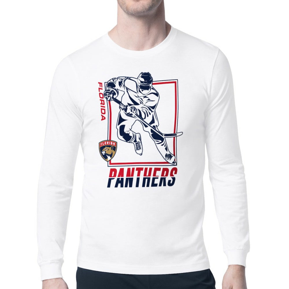 NHL White Florida Panthers Starter Player Grid Long Sleeve T-Shirt