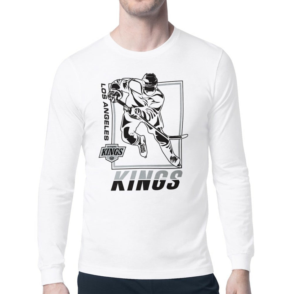 NHL White Los Angeles Kings Starter Player Grid Long Sleeve T-Shirt