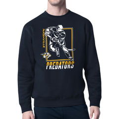 NHL Navy Nashville Predators Starter Player Grid Fleece Pullover Sweatshirt