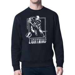NHL Navy Tampa Bay Lightning Starter Player Grid Fleece Pullover Sweatshirt