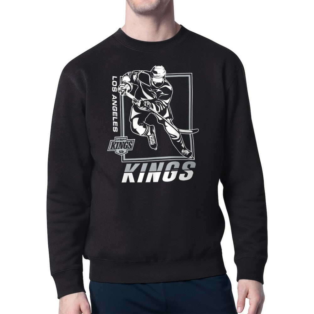 NHL Black Los Angeles Kings Starter Player Grid Fleece Pullover Sweatshirt