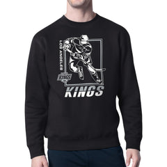 NHL Black Los Angeles Kings Starter Player Grid Fleece Pullover Sweatshirt