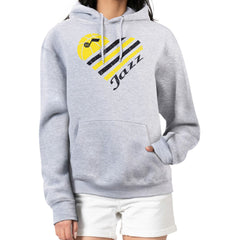 NBA Utah Jazz G-III 4Her by Carl Banks Women's Heart Pullover Hoodie - Heather Gray outlet