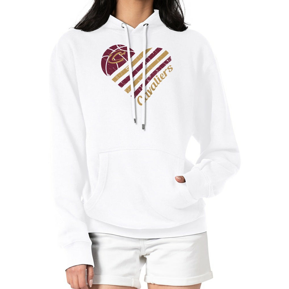 NBA Cleveland Cavaliers G-III 4Her by Carl Banks Women's Heart Pullover Hoodie - White cheap