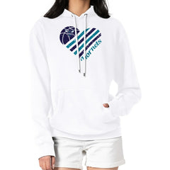 NBA Charlotte Hornets G-III 4Her by Carl Banks Women's Heart Pullover Hoodie - White on sale