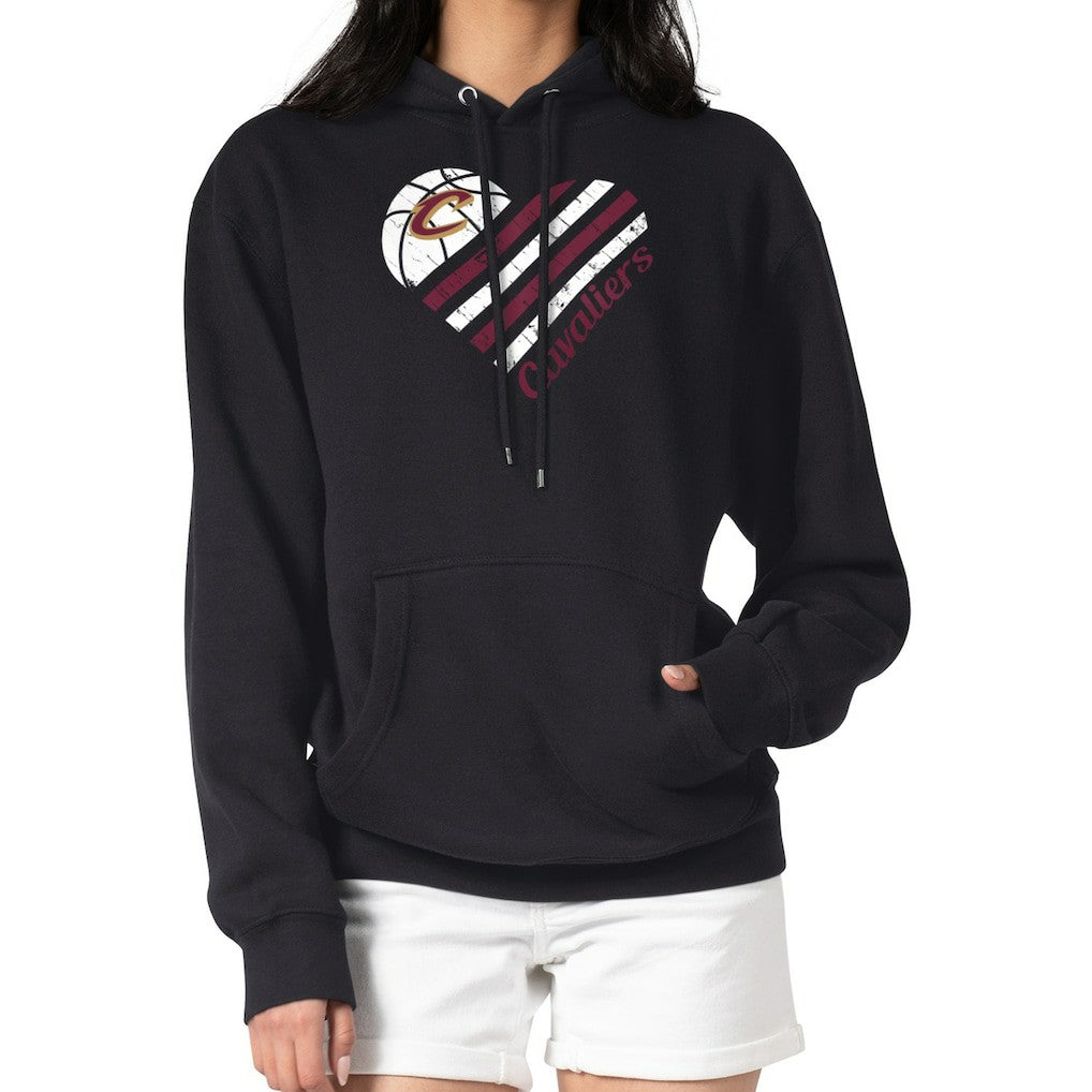 NBA Cleveland Cavaliers G-III 4Her by Carl Banks Women's Heart Pullover Hoodie - Black discount