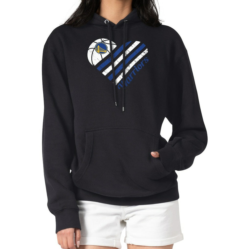 NBA Golden State Warriors G-III 4Her by Carl Banks Women's Heart Pullover Hoodie - Black for sale