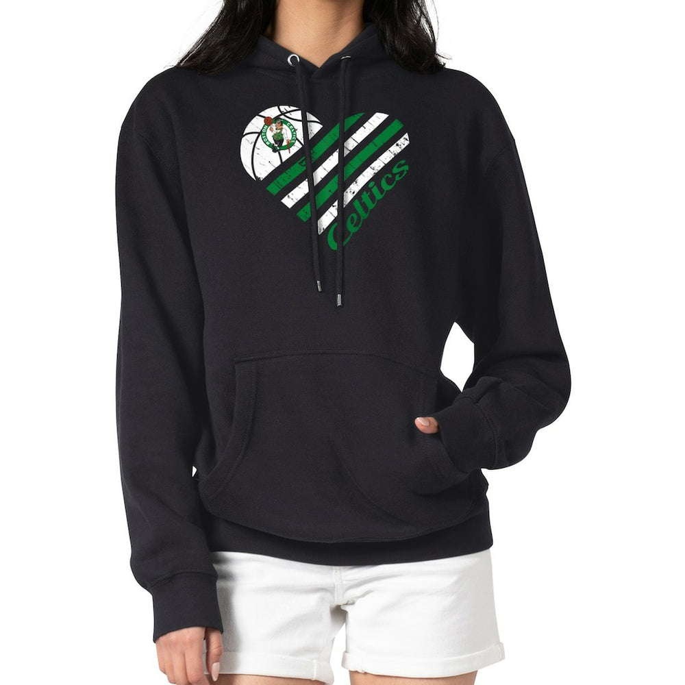 NBA Boston Celtics G-III 4Her by Carl Banks Women's Heart Pullover Hoodie - Black cheap
