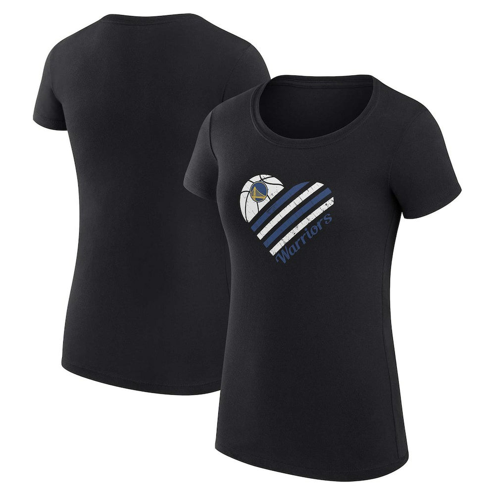 NBA Golden State Warriors G-III 4Her by Carl Banks Women's Super-Slim Fit Lightweight Heart T-Shirt sale