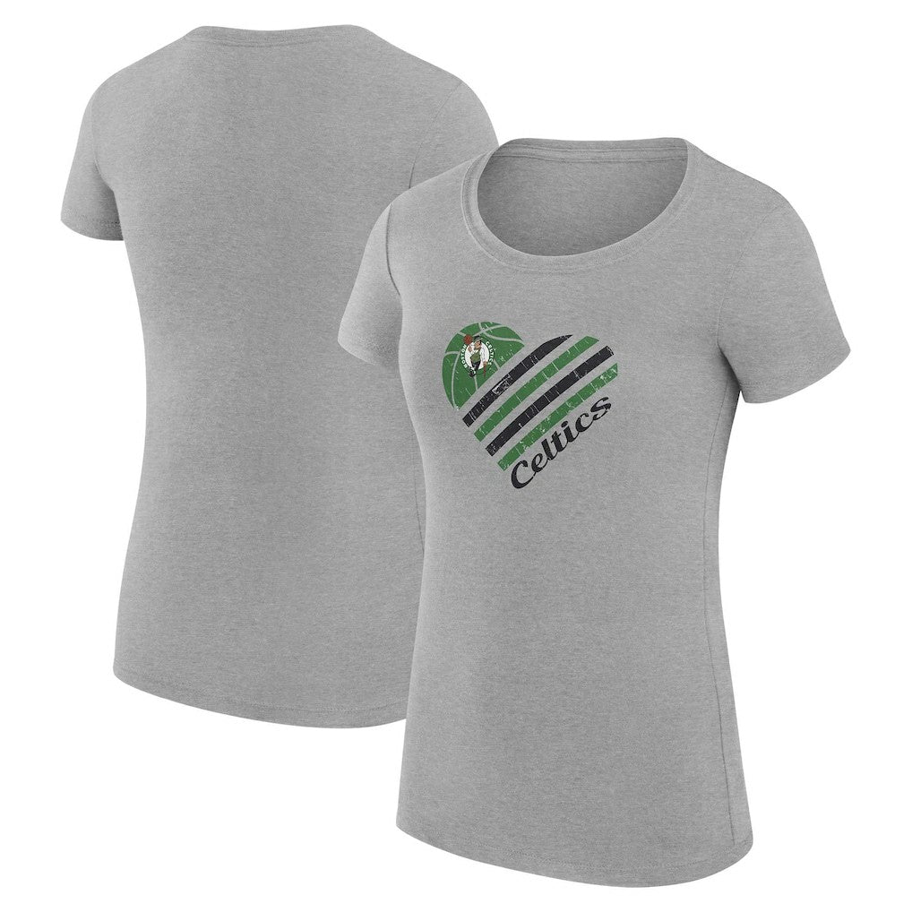 NBA Boston Celtics G-III 4Her by Carl Banks Women's Super-Slim Fit Lightweight Heart T-Shirt