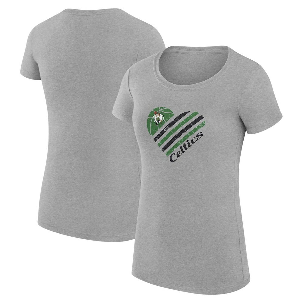 NBA Boston Celtics G-III 4Her by Carl Banks Women's Super-Slim Fit Lightweight Heart T-Shirt