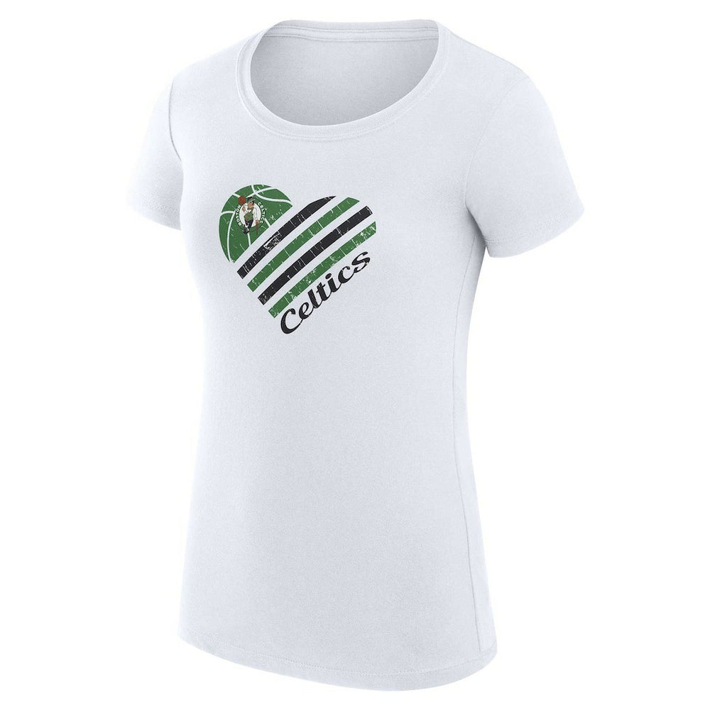 NBA Boston Celtics G-III 4Her by Carl Banks Women's Super-Slim Fit Lightweight Heart T-Shirt