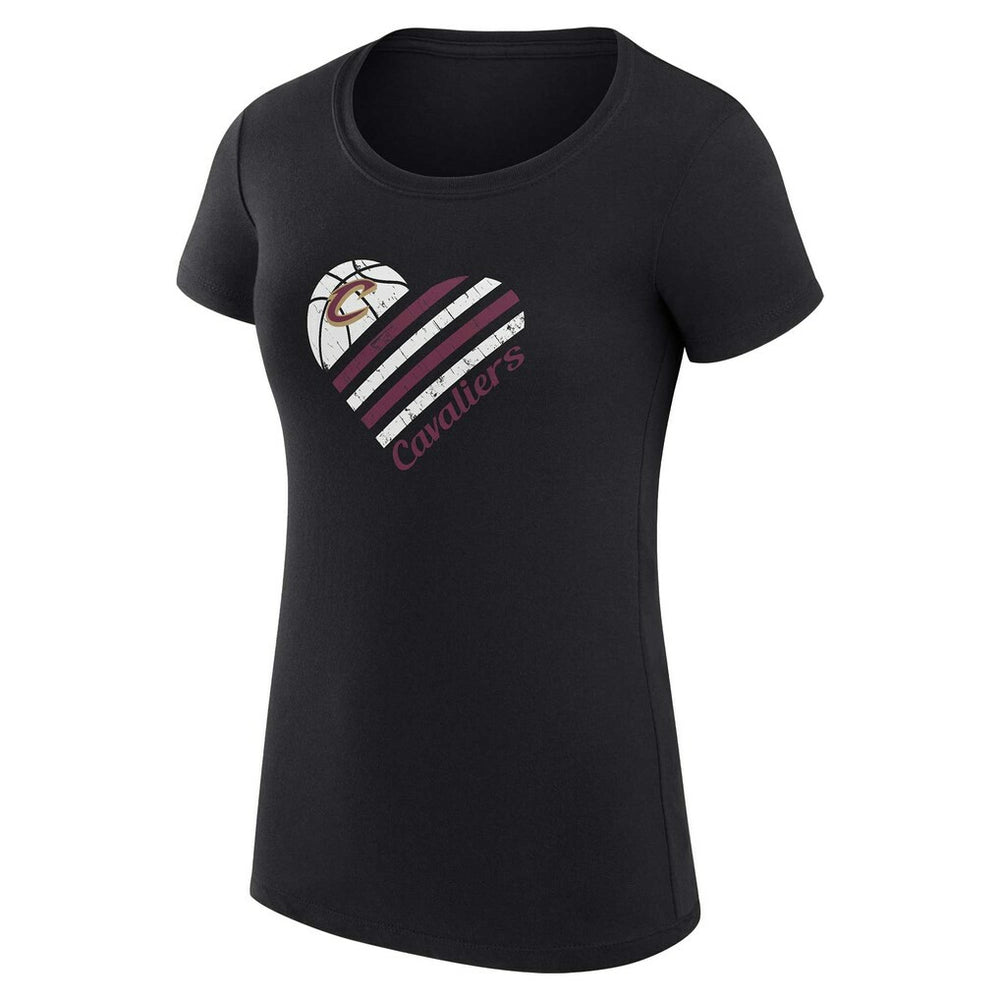 NBA Cleveland Cavaliers G-III 4Her by Carl Banks Women's Super-Slim Fit Lightweight Heart T-Shirt sale