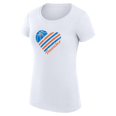 NBA Oklahoma City Thunder G-III 4Her by Carl Banks Women's Super-Slim Fit Lightweight Heart T-Shirt