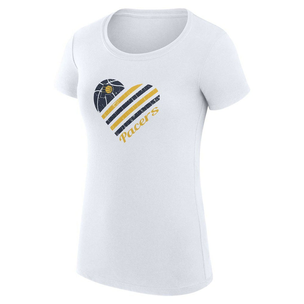 NBA Indiana Pacers G-III 4Her by Carl Banks Women's Super-Slim Fit Lightweight Heart T-Shirt