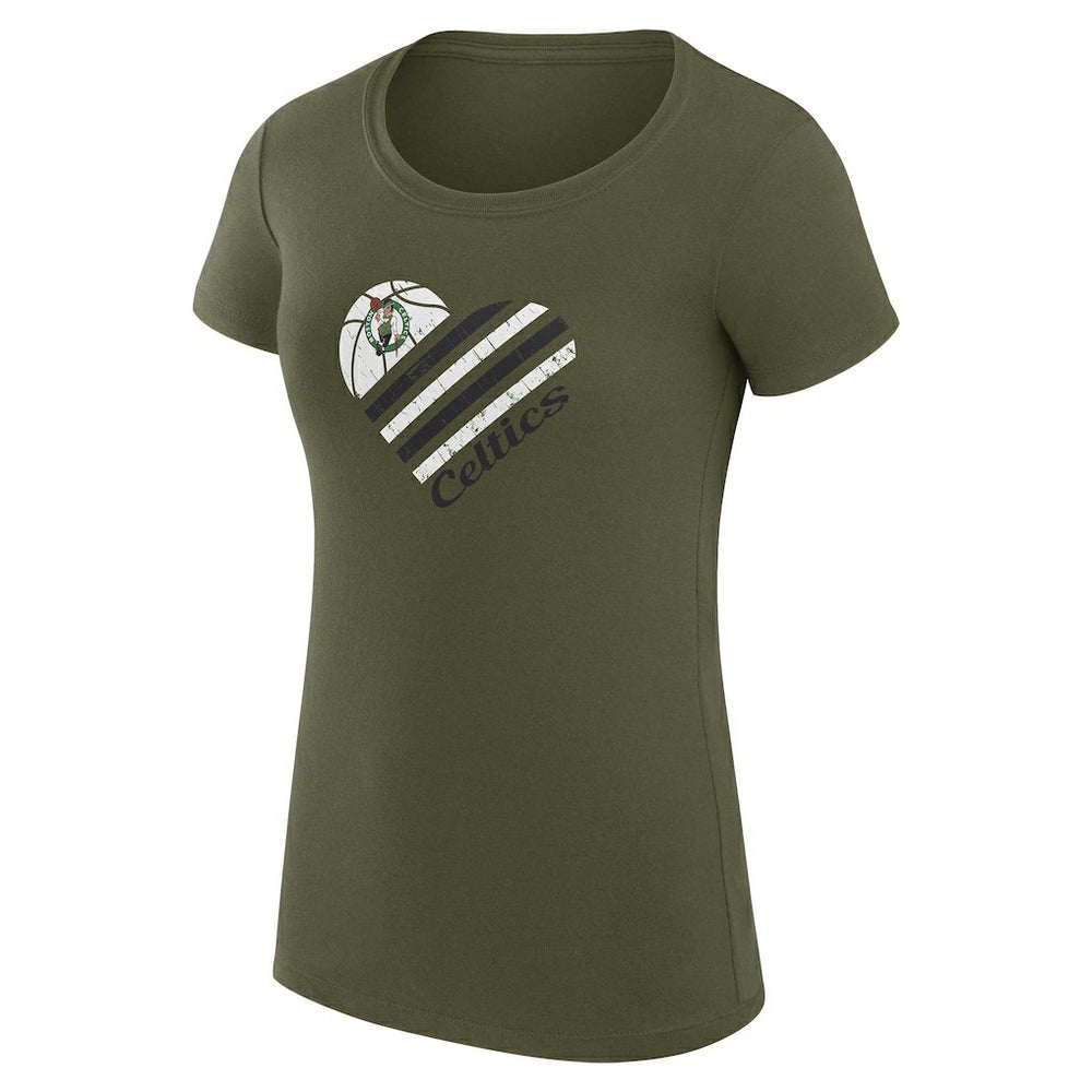 NBA Boston Celtics G-III 4Her by Carl Banks Women's Super-Slim Fit Lightweight Heart T-Shirt