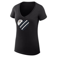 NBA Oklahoma City Thunder G-III 4Her by Carl Banks Women's Super-Slim Fit Lightweight Heart V-Neck T-Shirt