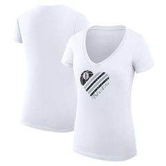 NBA Brooklyn Nets G-III 4Her by Carl Banks Women's Super-Slim Fit Lightweight Heart V-Neck T-Shirt