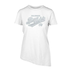 NHL White Columbus Blue Jackets Levelwear Women's Birch Sweep T-Shirt