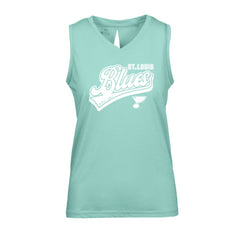 NHL Mint St. Louis Blues Levelwear Women's Paisley Sweep V-Neck Tank Top