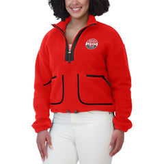 NHL Red Chicago Blackhawks WEAR by Erin Andrews Women's Polar Fleece Half-Zip Jacket