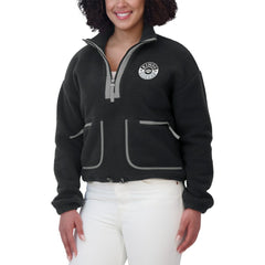NHL Black Los Angeles Kings WEAR by Erin Andrews Women's Polar Fleece Half-Zip Jacket