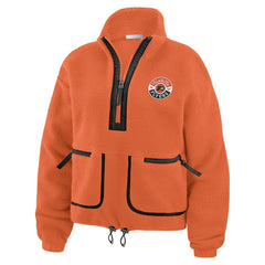 NHL Orange Philadelphia Flyers WEAR by Erin Andrews Women's Polar Fleece Half-Zip Jacket