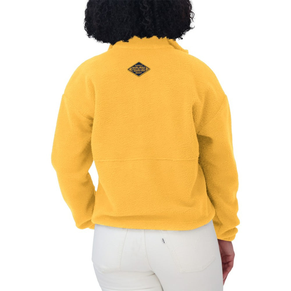 NHL Gold Nashville Predators WEAR by Erin Andrews Women's Polar Fleece Half-Zip Jacket