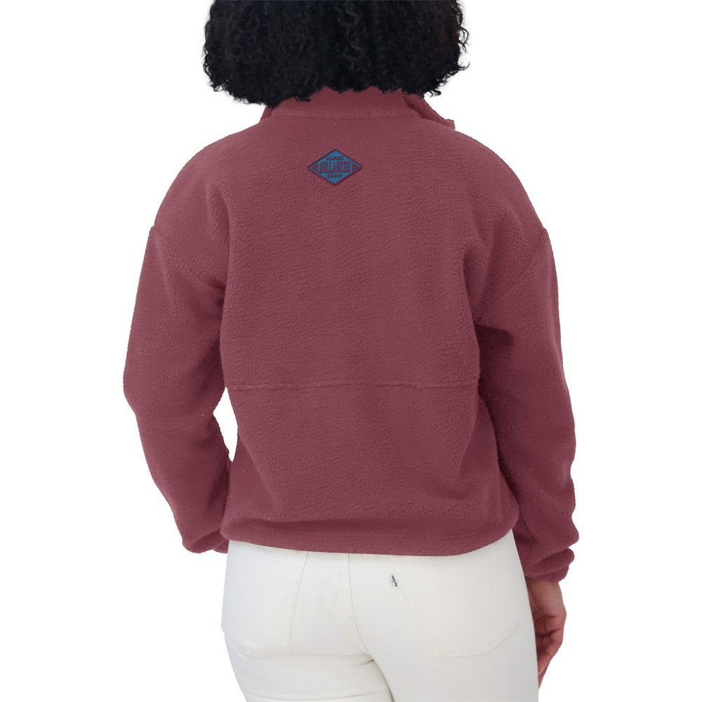 NHL Burgundy Colorado Avalanche WEAR by Erin Andrews Women's Polar Fleece Half-Zip Jacket