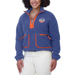NHL Royal New York Islanders WEAR by Erin Andrews Women's Polar Fleece Half-Zip Jacket