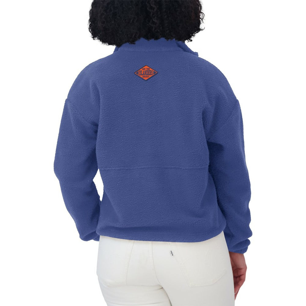 NHL Royal New York Islanders WEAR by Erin Andrews Women's Polar Fleece Half-Zip Jacket