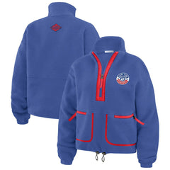 NHL Blue New York Rangers WEAR by Erin Andrews Women's Polar Fleece Half-Zip Jacket