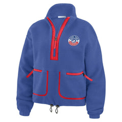 NHL Blue New York Rangers WEAR by Erin Andrews Women's Polar Fleece Half-Zip Jacket