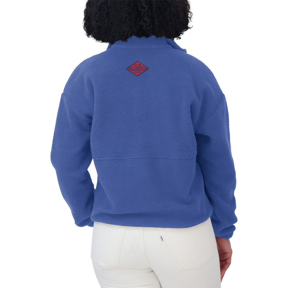 NHL Blue New York Rangers WEAR by Erin Andrews Women's Polar Fleece Half-Zip Jacket