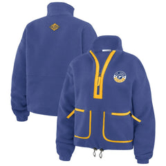 NHL Blue St. Louis Blues WEAR by Erin Andrews Women's Polar Fleece Half-Zip Jacket