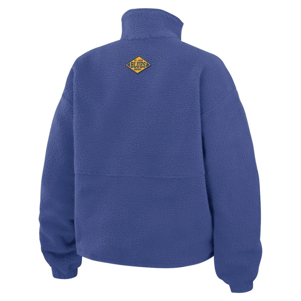 NHL Blue St. Louis Blues WEAR by Erin Andrews Women's Polar Fleece Half-Zip Jacket