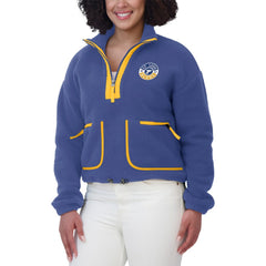 NHL Blue St. Louis Blues WEAR by Erin Andrews Women's Polar Fleece Half-Zip Jacket