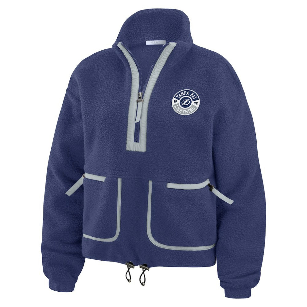 NHL Blue Tampa Bay Lightning WEAR by Erin Andrews Women's Polar Fleece Half-Zip Jacket