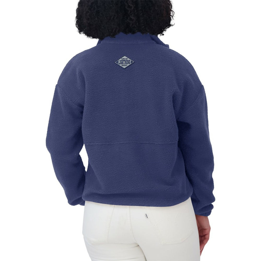 NHL Blue Tampa Bay Lightning WEAR by Erin Andrews Women's Polar Fleece Half-Zip Jacket