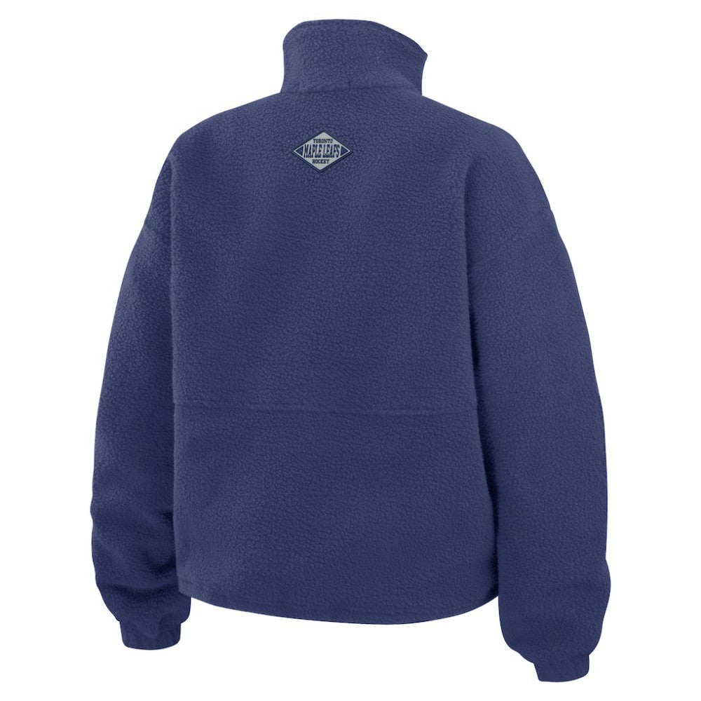 NHL Blue Toronto Maple Leafs WEAR by Erin Andrews Women's Polar Fleece Half-Zip Jacket