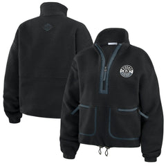 NHL Black Vegas Golden Knights WEAR by Erin Andrews Women's Polar Fleece Half-Zip Jacket
