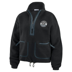 NHL Black Vegas Golden Knights WEAR by Erin Andrews Women's Polar Fleece Half-Zip Jacket