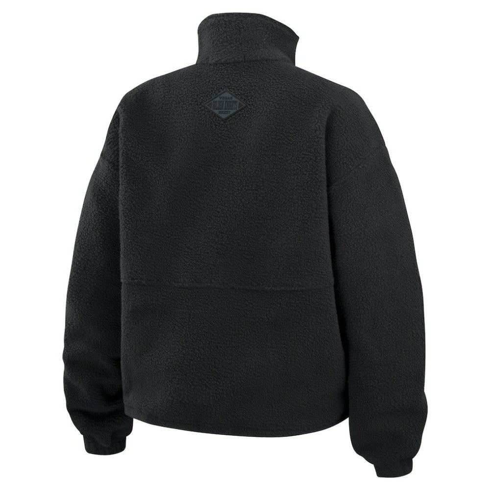 NHL Black Vegas Golden Knights WEAR by Erin Andrews Women's Polar Fleece Half-Zip Jacket