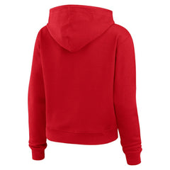 NHL Red Chicago Blackhawks WEAR by Erin Andrews Women's Waffle-Knit Pullover Hoodie