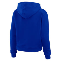 NHL Blue New York Rangers WEAR by Erin Andrews Women's Waffle-Knit Pullover Hoodie