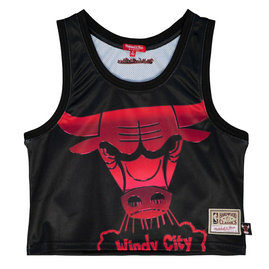 NBA Chicago Bulls Women's Hardwood Classics Big Face 4.0 Cropped Tank Top sale